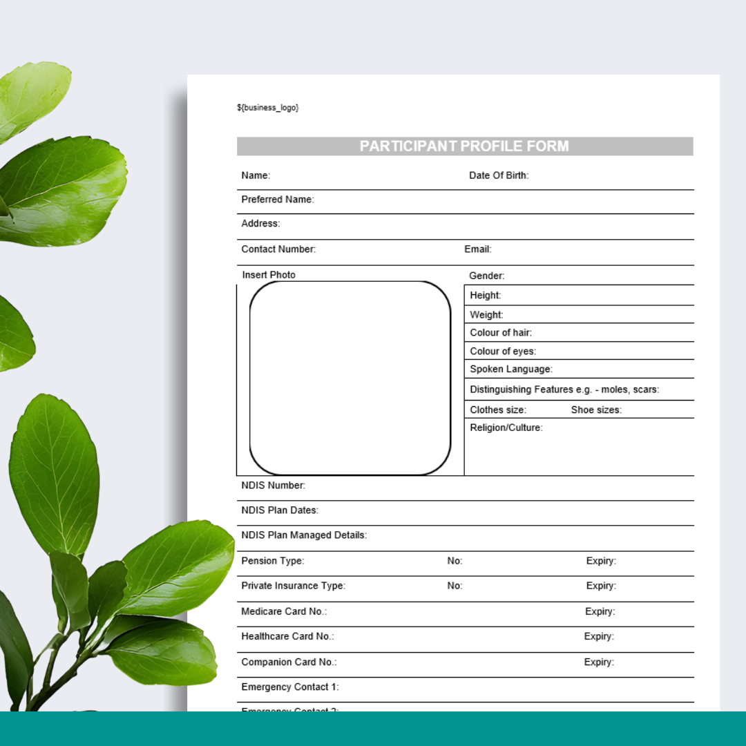 Participant Profile Form