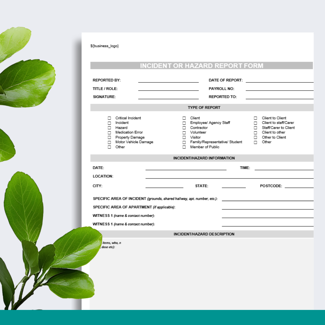Incident & Hazard Report Form