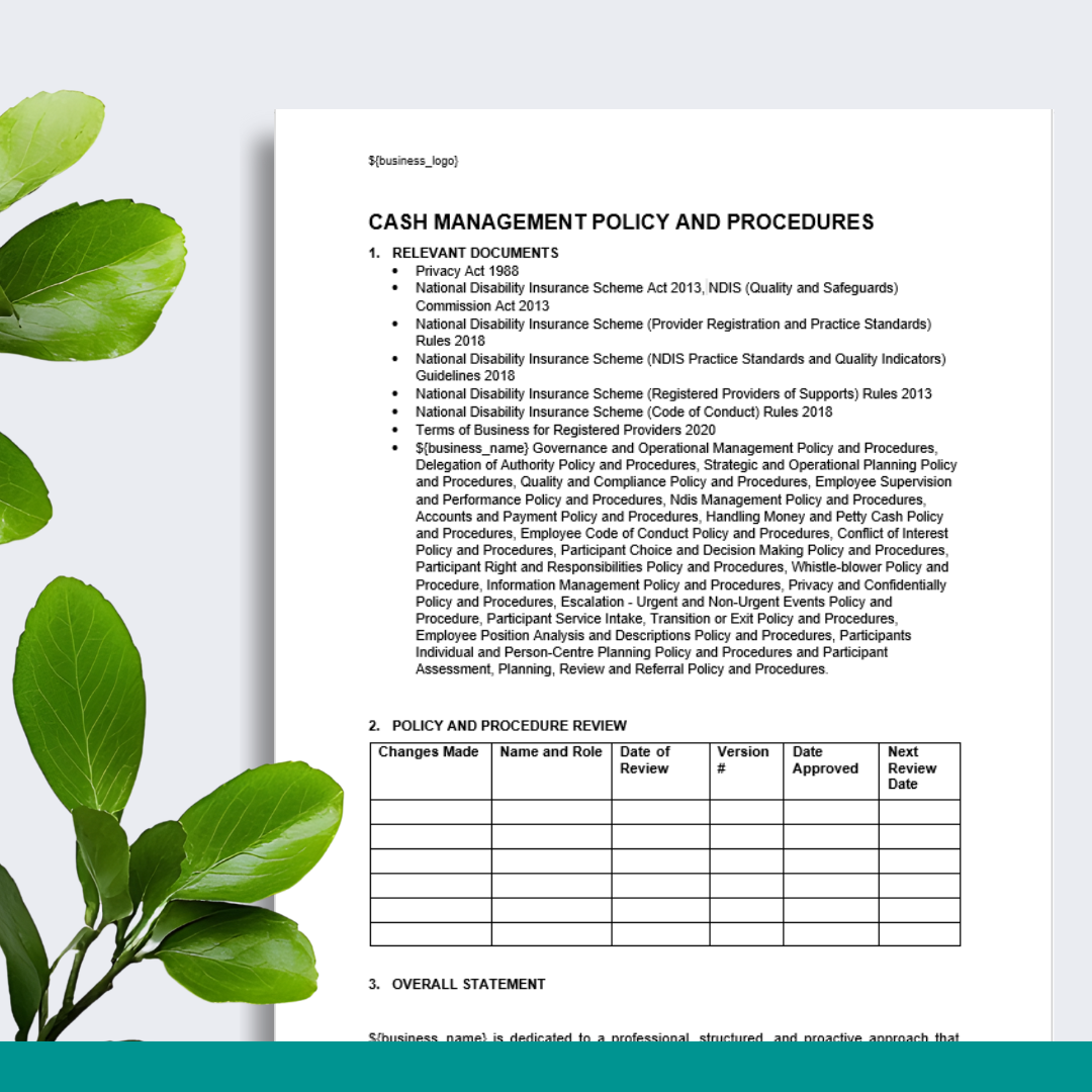 Cash Management Policy & Procedures