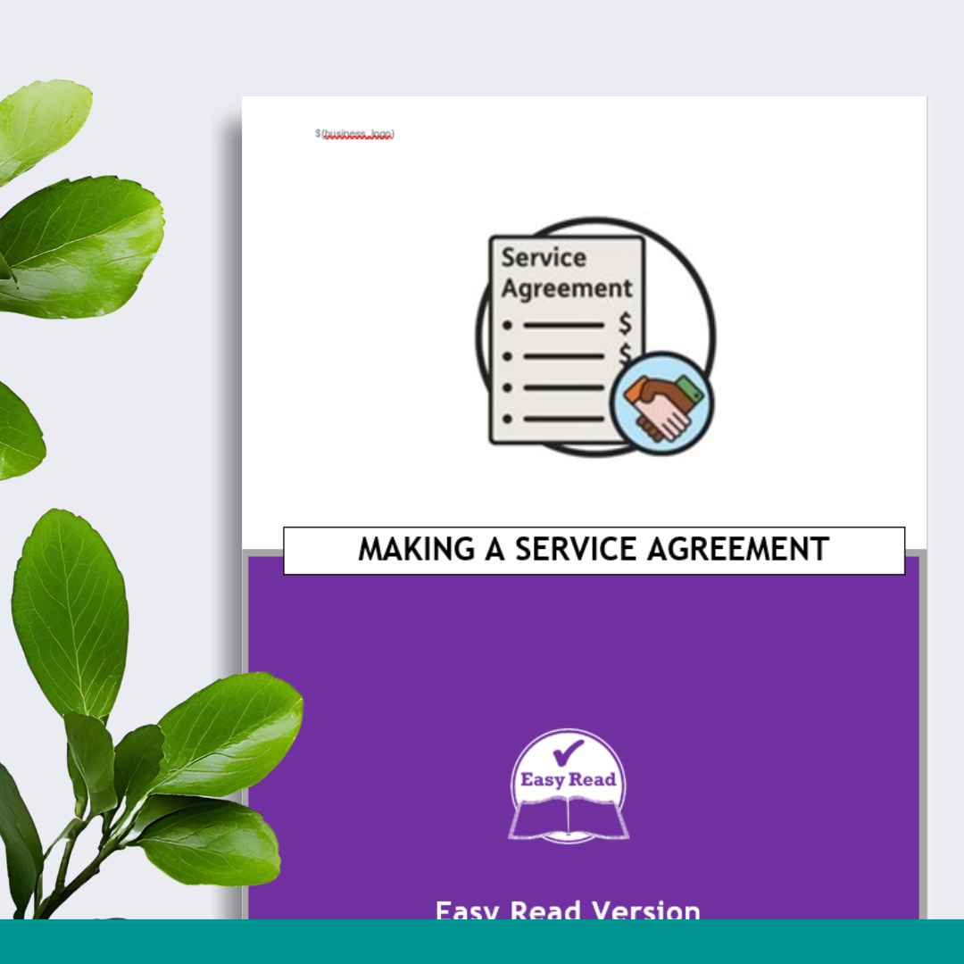 Easy To Read - Making a Service Agreement
