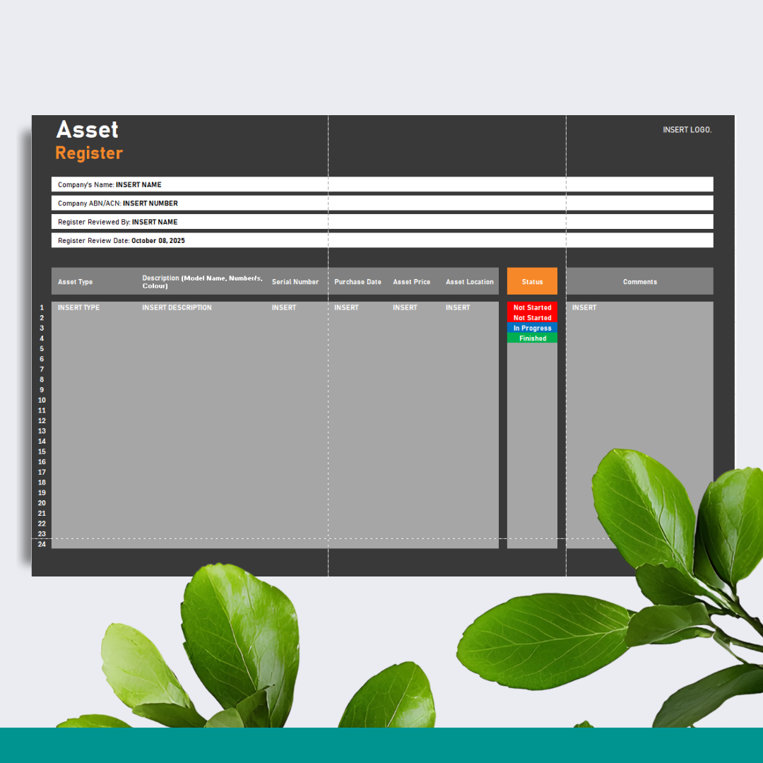 Asset & Asset Allocation Register