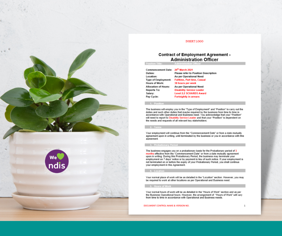 Position Contract - Administration Officer