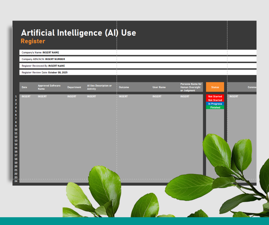 Artificial Intelligence (AI) Use Register