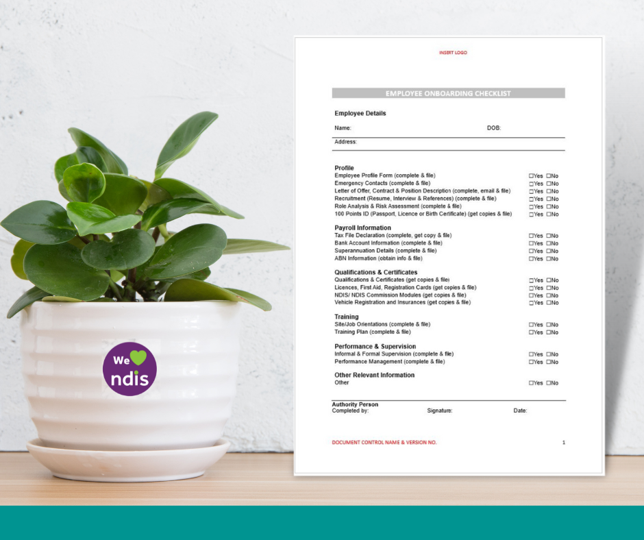 Employee Intake Checklist Form