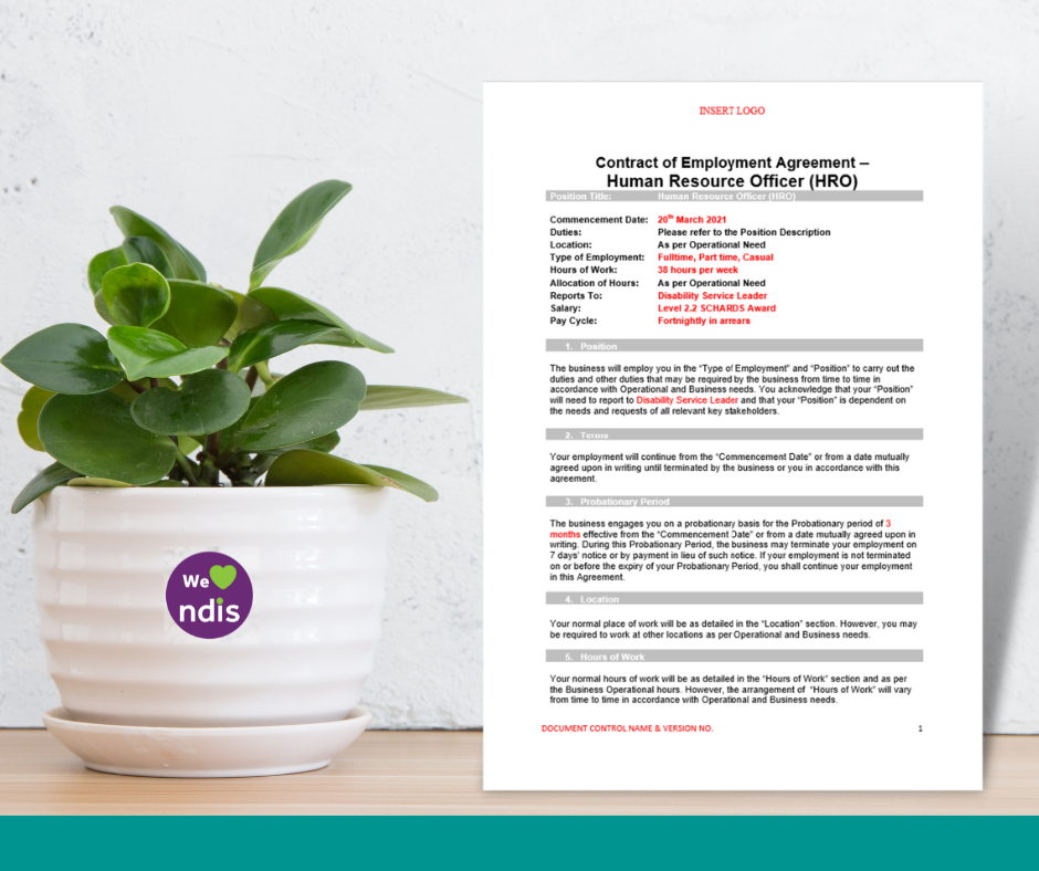 Position Contract - Human Resource Officer