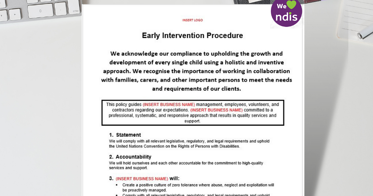 Early Childhood Early Intervention… | Disability Compliance Australia