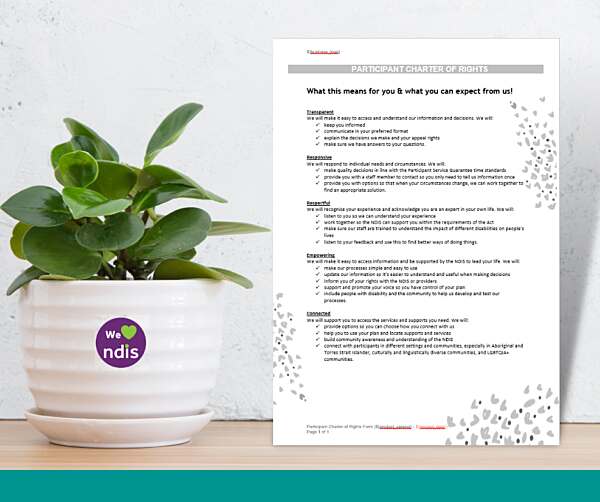 Participant Charter of Rights Form