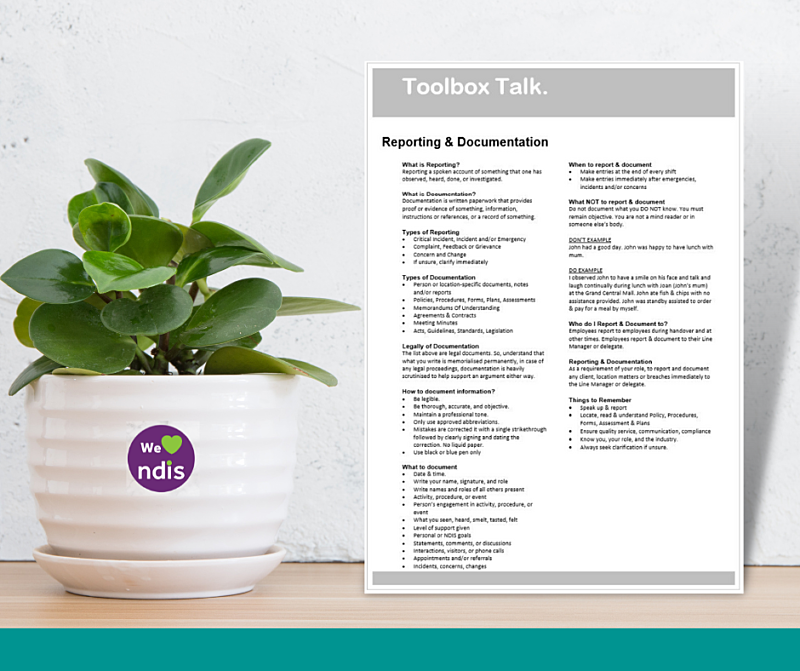 Reporting & Documentation Toolbox Talk