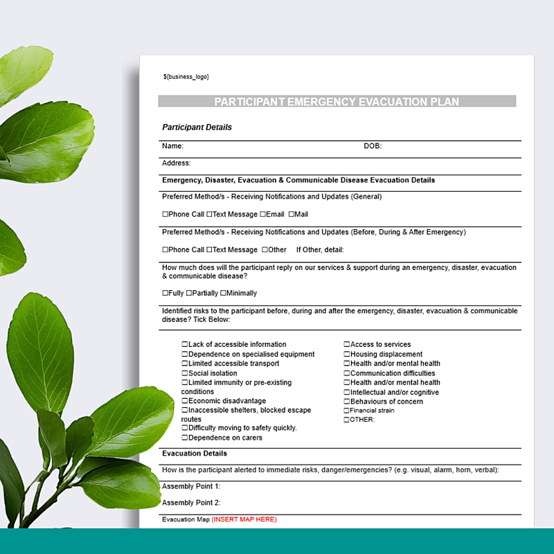 Participant Emergency Evacuation Plan