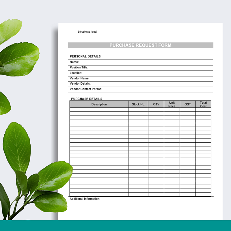 Purchase Request Form