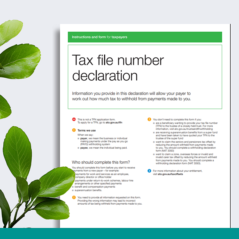 Tax File Declaration Form