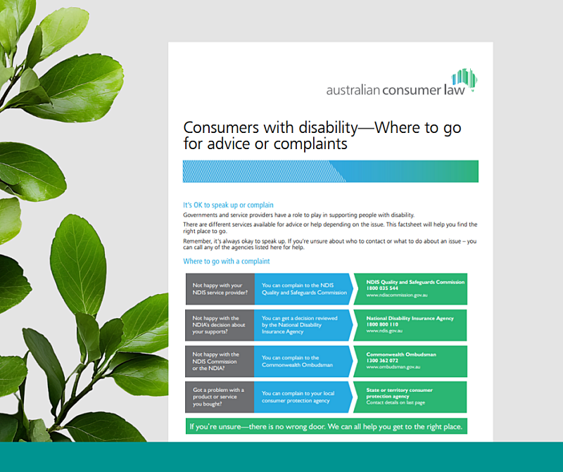 ACCC - Where To Go For Advice or Complaints