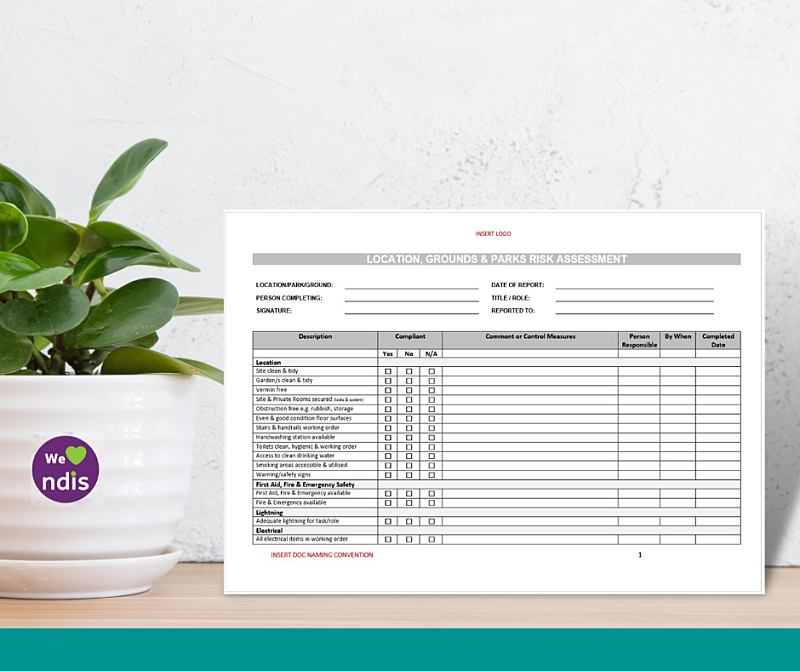 Location, Grounds & Parks Risk Assessment Form