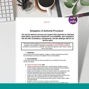 Delegation of Authority Procedure