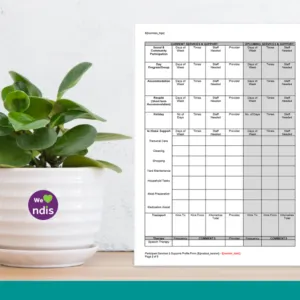 Participant Services & Support Profile Form
