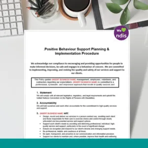 Behaviour Support Planning & Implementation Procedure