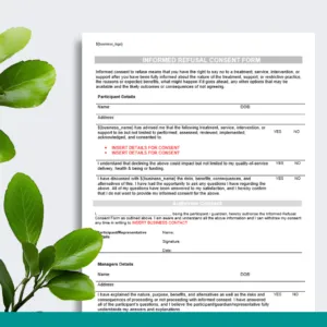 Informed Refusal of Consent Form