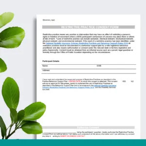 Restrictive Practice Consent Form