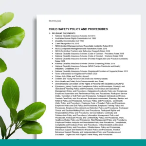 Child Safety - Policy & Procedures