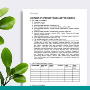 Conflict of Interest Policy & Procedures