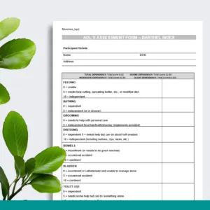 ADL's Assessment Form