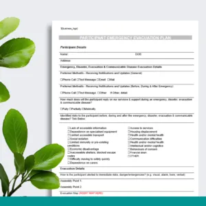 Participant Emergency Evacuation Plan