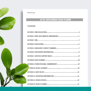 Site Information Form