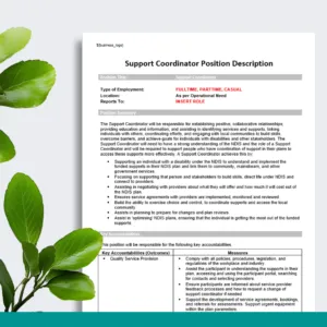 Position Description - Support Coordination