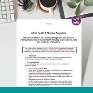 Allied Health & Therapy Procedure