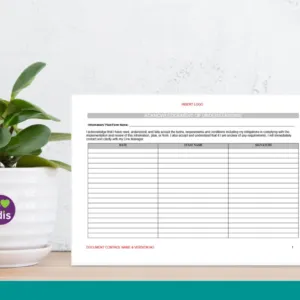 Acknowledgement of Understanding Form