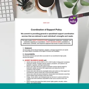 Coordination Of Support Policy