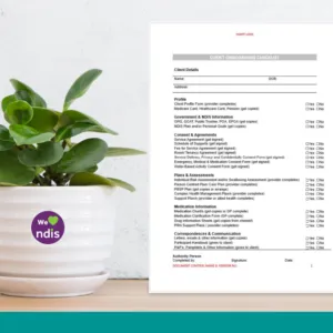 Client Onboarding Checklist Form