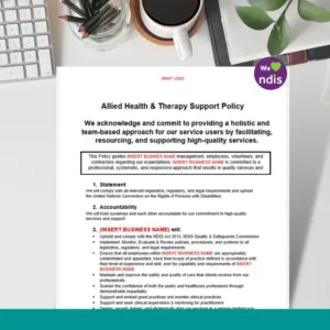 Allied Health & Therapy Policy