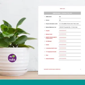 Emergency Contact List Form