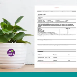 Request for Flexible Working Arrangement Form