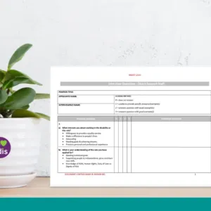 Interview Questions - Direct Support Staff Form