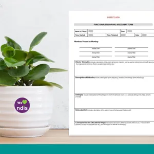 Functional Behavioural Assessment Form