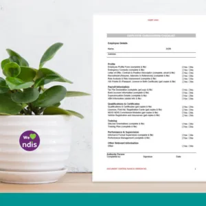 Employee Onboarding Checklist Form