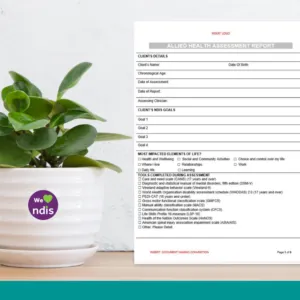 Allied Heath Report Form