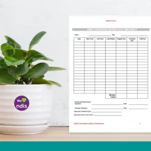 Employee/Subcontractor Timesheet Form