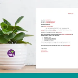 Exiting Accommodation Confirmation Letter