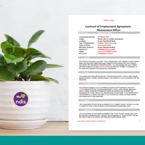 Position Contract - Maintenance Officer