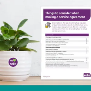 NDIS - Making a Service Agreement Provider Considerations