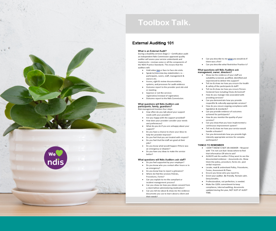 External Auditing 101 Toolbox Talk